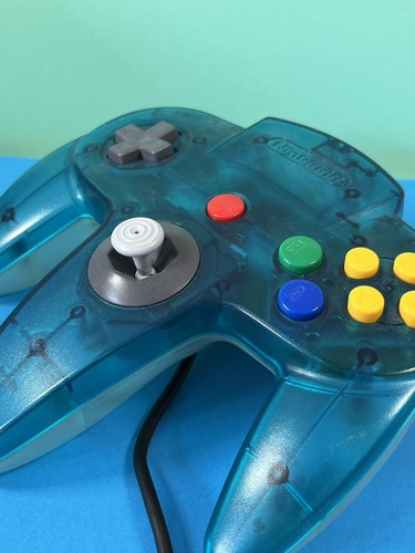 N64 controller trasparente blu - n64,
